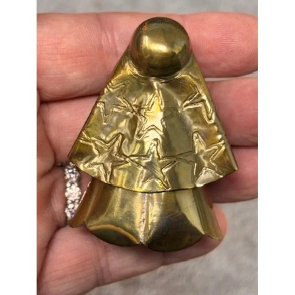 Vtg Miniature Brass Nativity Set Holy Family Christmas Hecho en Mexico